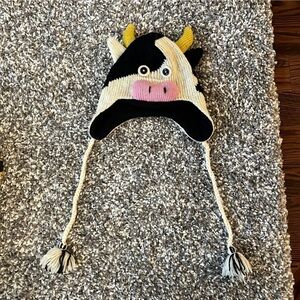 Knitted fleece lined animal hat